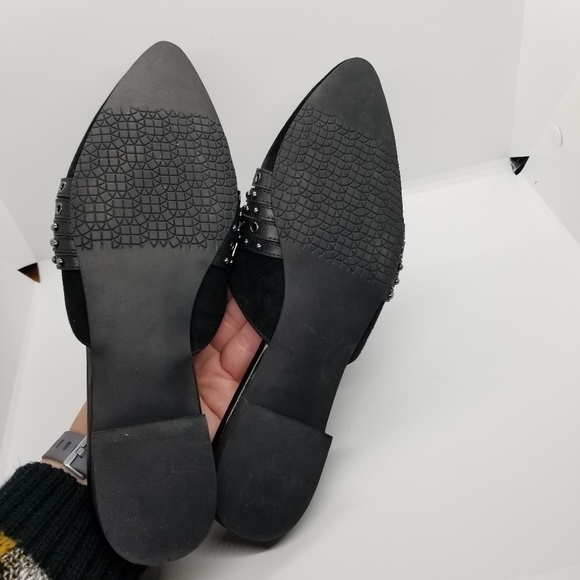 Treasure & Bond black suede studded pointed toe mules size 8 - Picture 9 of 9
